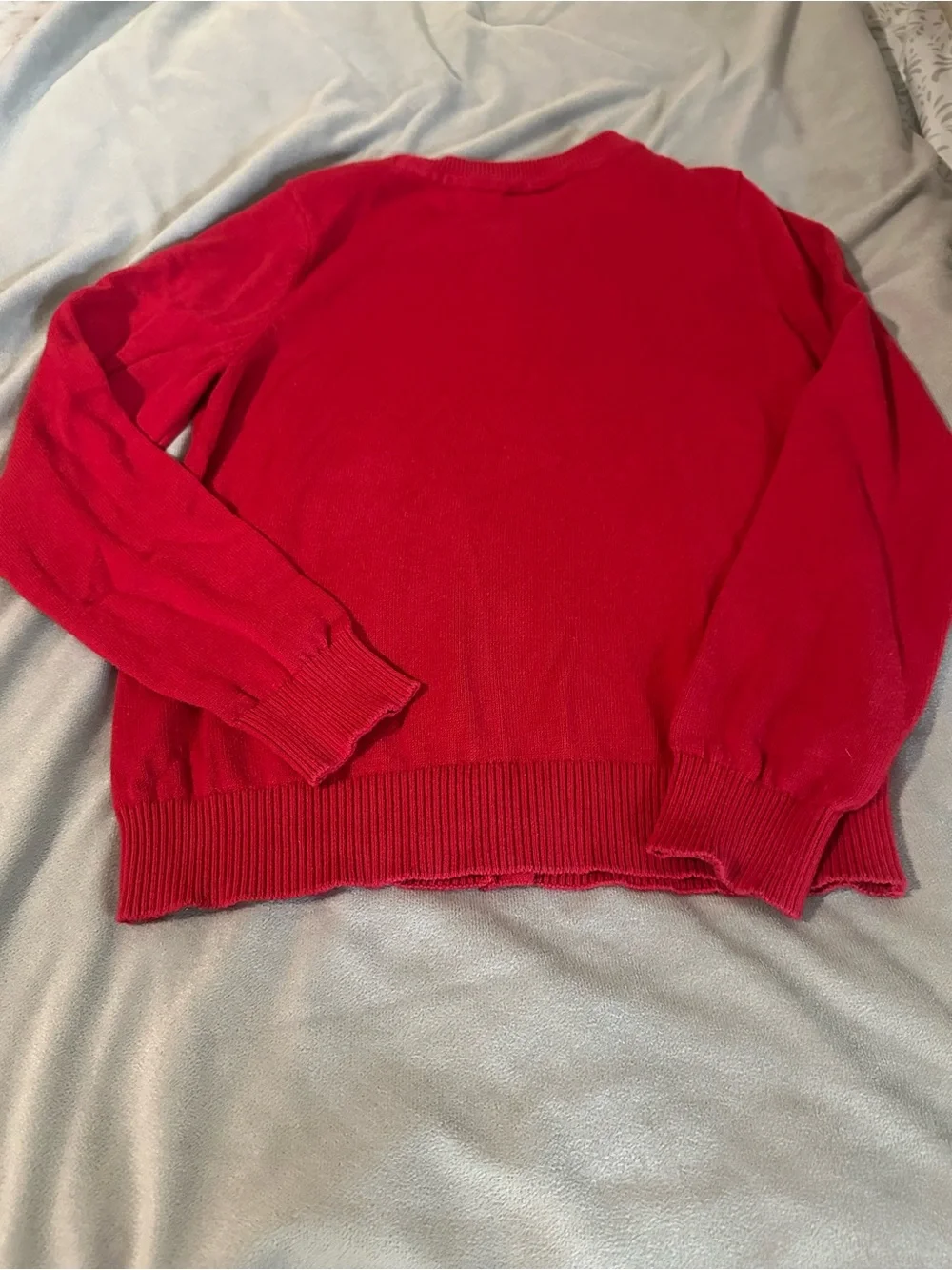 Children’s Place Red Girls Crewneck Button-Front Sweater